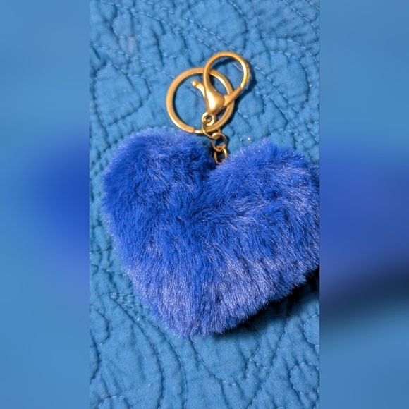 Blue Heart-Shaped Keychain (New) - Picture 6 of 7